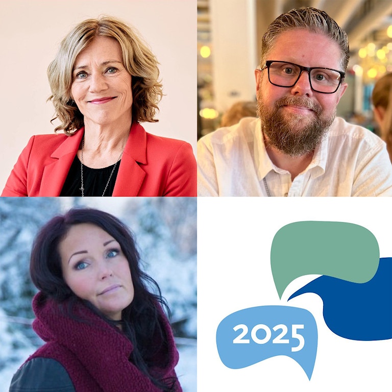 Kollasj med konferansierer på Ruskonferansen 2025