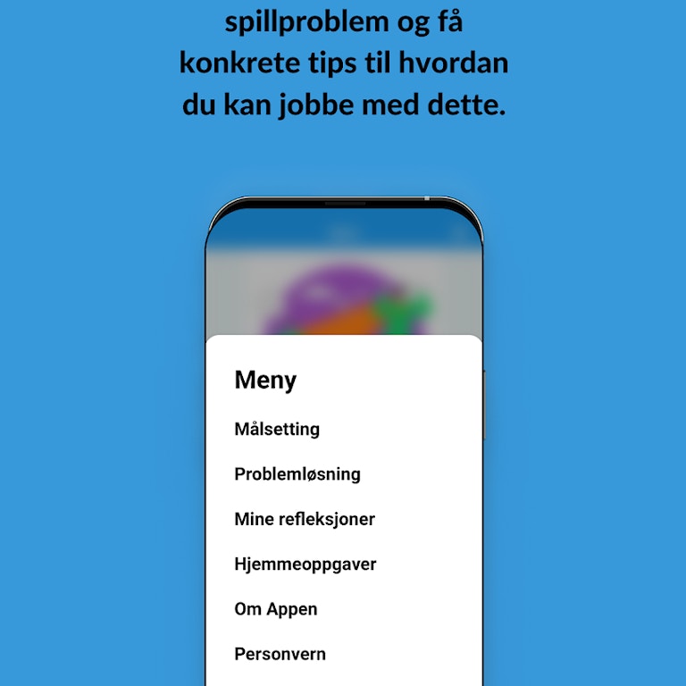 Skjermbilde fra appen SpillFRI